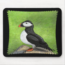 LONE PUFFIN - classic version mousepad