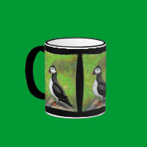 LONE PUFFIN - enhanced version mug mugs