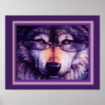 Lone Purple Wolf Poster