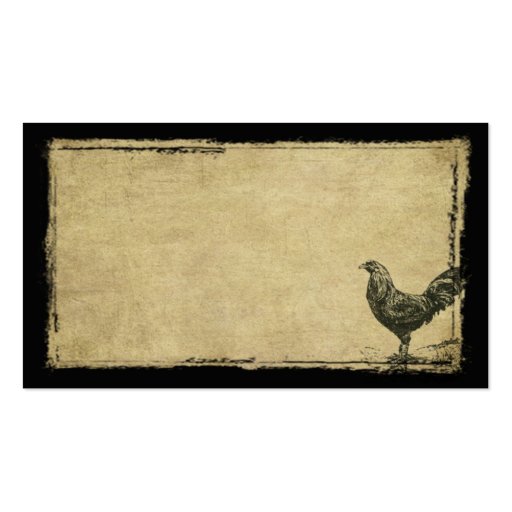 Lone Rooster- Prim Biz Cards Business Card Template (front side)