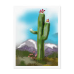 lone saguaro postcard