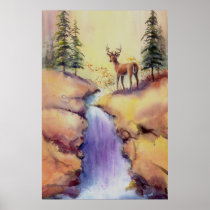 LONE STAG by SHARON SHARPE Print