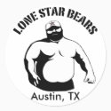 Lone Star Bears Round Sticker by lonestarbears Lone Star Bears Round Sticker