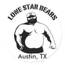 Lone Star Bears Round Sticker by lonestarbears Lone Star Bears Round Sticker