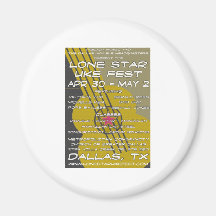 Lone Star Uke Fest Poster Art Magnets