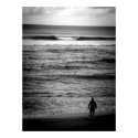 Lone Surfer B&W posters