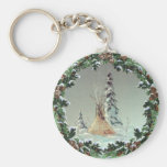 LONE TIPI & WREATH by SHARON SHARPE Key Chain