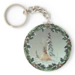 LONE TIPI &amp; WREATH by SHARON SHARPE Key Chain