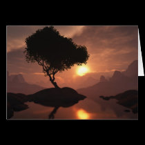 Lone Tree Greeting Card cards