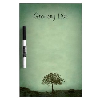 Lone Tree on Sea Green Grocery List Dry-erase Boards