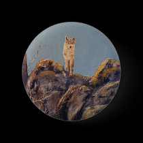 "Lone Wolf" Round Button buttons