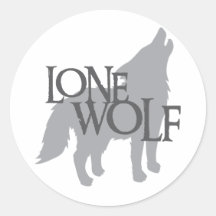 LONE WOLF ROUND STICKERS