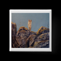 "Lone Wolf" Square Button buttons