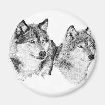 Lone Wolves Refrigerator Magnets
