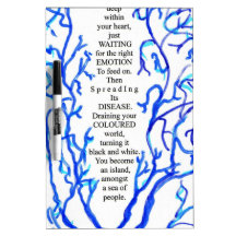 loneliness dry erase board