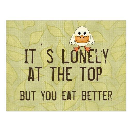 Lonely at the Top Postcards