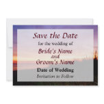 Lonely Beach at Sunrise Norfolk VA Save the Date Announcement