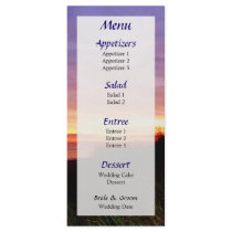 Lonely Beach at Sunrise Norfolk VA Wedding Menu... Rack Card