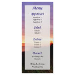Lonely Beach at Sunrise Norfolk VA Wedding Menu... Rack Card