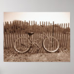 Lonely Bicycle at the Shore Poster