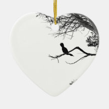 Lonely Bird Christmas Ornaments
