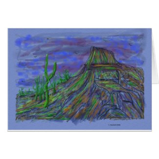Lonely Blue Mountain Note Card