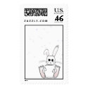 Lonely bunny easter time postage