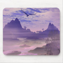 eagle, eagles, river, cfreek, mountains, scenery, scene, fantasy, fantasies, art, realism, magdestic, american, mystical, bueaty, bueatiful, clouds, fog, mist, misty, purple, skies, sky, sunset, sunsets, nature, animals, Mouse pad with custom graphic design