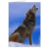 Lonely Howling Endangered Gray Wolf cards by KahunaLuna Lonely Howling Endangered Gray Wolf cards