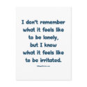 Lonely Irritated Postcards