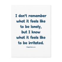 Lonely Irritated Postcards
