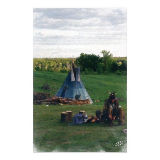 Lonely Native American Indian Stationery | Zazzle