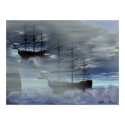Lonely night at sea posters