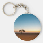 Lonely tree at sunrise in Kuwait Key Chain