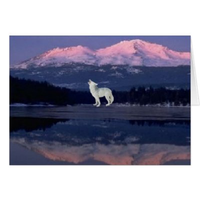 Lonely Wolf Greeting Card by Proud_Army_Wife1977