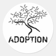 lonelytree, ADOPTION Round Stickers