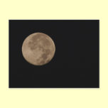 Lonesome - full moon in an dark sky postcards