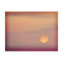 Lonesome - full moon in an orange sky postcards