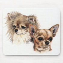 Long and smooth coat chihuahuas mousepads by fhooper Long and smooth coat chihuahuas mousepads
