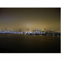 Long Beach Skyline Night City photo sculptures by lifesphere Long Beach Skyline Night City photo sculptures