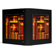 Long Boxes in Red, Golds & Black 3 Ring Binder