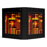 Long Boxes in Red, Golds &amp; Black 3 Ring Binder