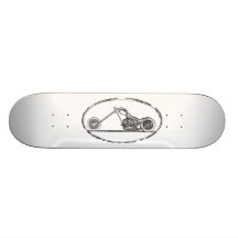 Long Grey Chopper Skateboard