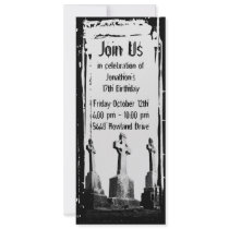 Long Grunge Cemetery Gothic Invitation