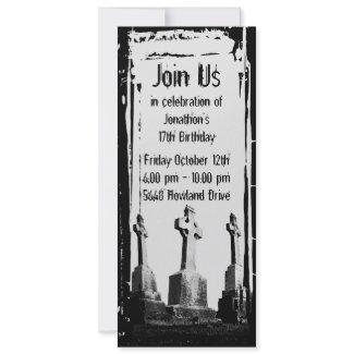 Long Grunge Cemetery Gothic Invitation invitation