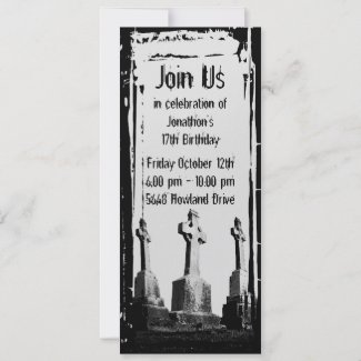 Long Grunge Cemetery Gothic Invitation invitation