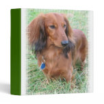 Long Hair Dachshund Binder binders