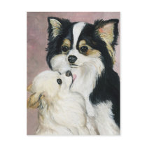 "Long Haired Dachshund" Dog Art Postcard by CharlottesWebArt "Long Haired Dachshund" Dog Art Postcard