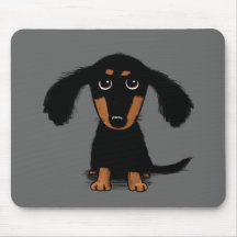 Long Haired Dachshund Puppy Mouse Pad