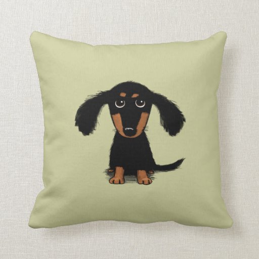 dachshund throw pillow